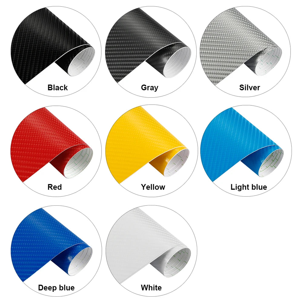 4D Carbon Fiber Vinyl Film Car Styling Wrapping Sheet 152cm x 200cm DIY Hood Roof Stickers Accessories