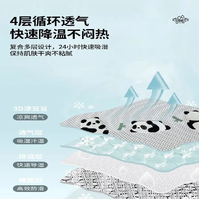 Panda Summer Ice Silk Bed Sheets Set for Ultimate Comfort