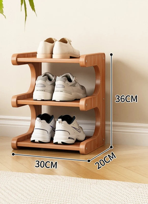 Modern Wooden Shoe Rack for Home and Dormitory Storage