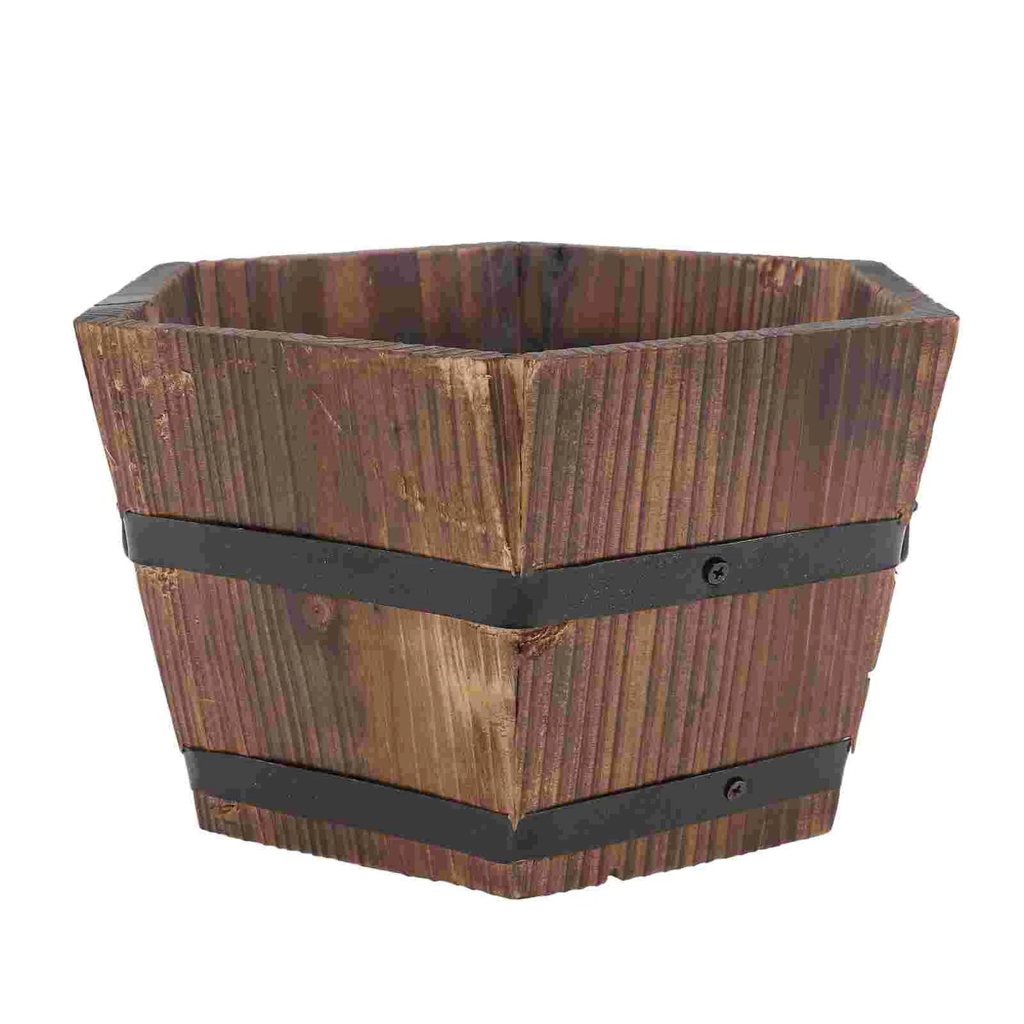 Choice Round Wooden Flower Pot for Succulents and Home Decor