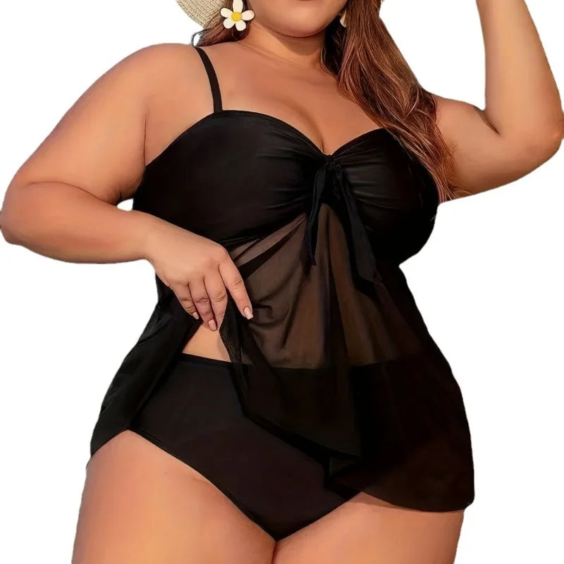 Plus Size Tie Dye Tankini Swimwear for Women