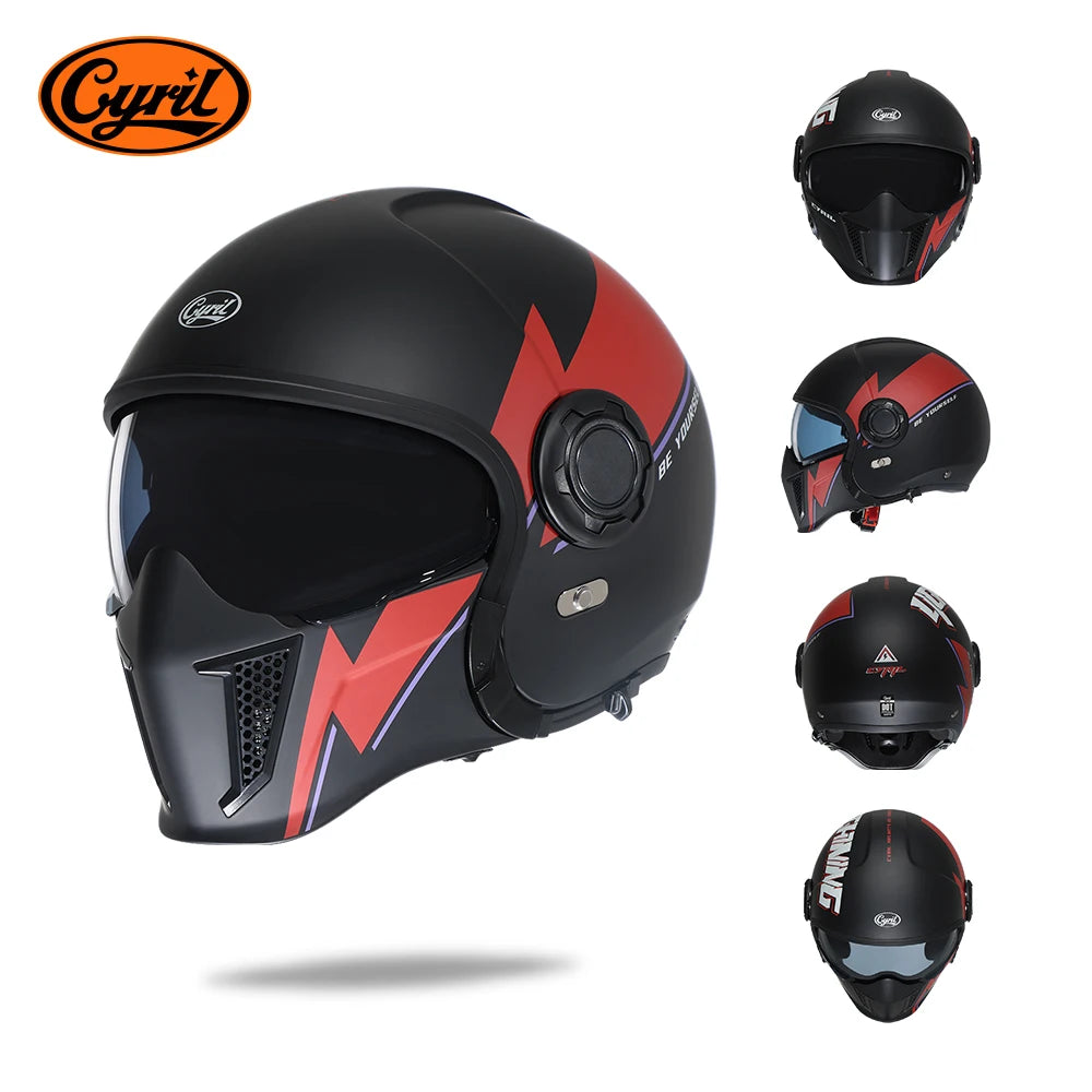Cyril Modular Motorcycle Helmet DOT ECE Approved Full Face