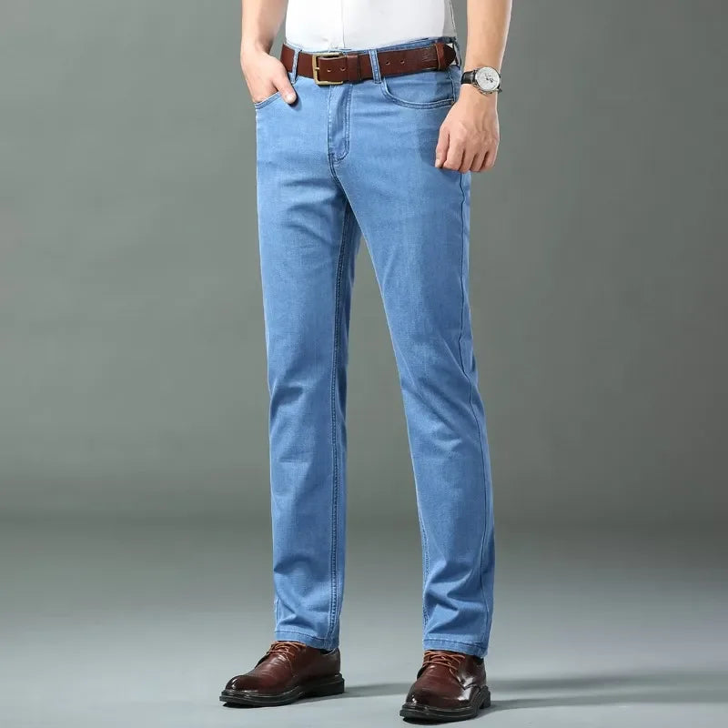 KUBROC New Ice Silk Denim Jeans for Men