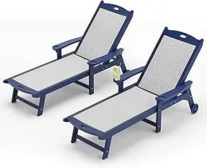 Chaise Lounge Chair HDPS HDPE With Adjustable Backrest
