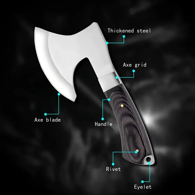 Forged Camping Axe with Sandalwood Handle for Outdoor Adventures