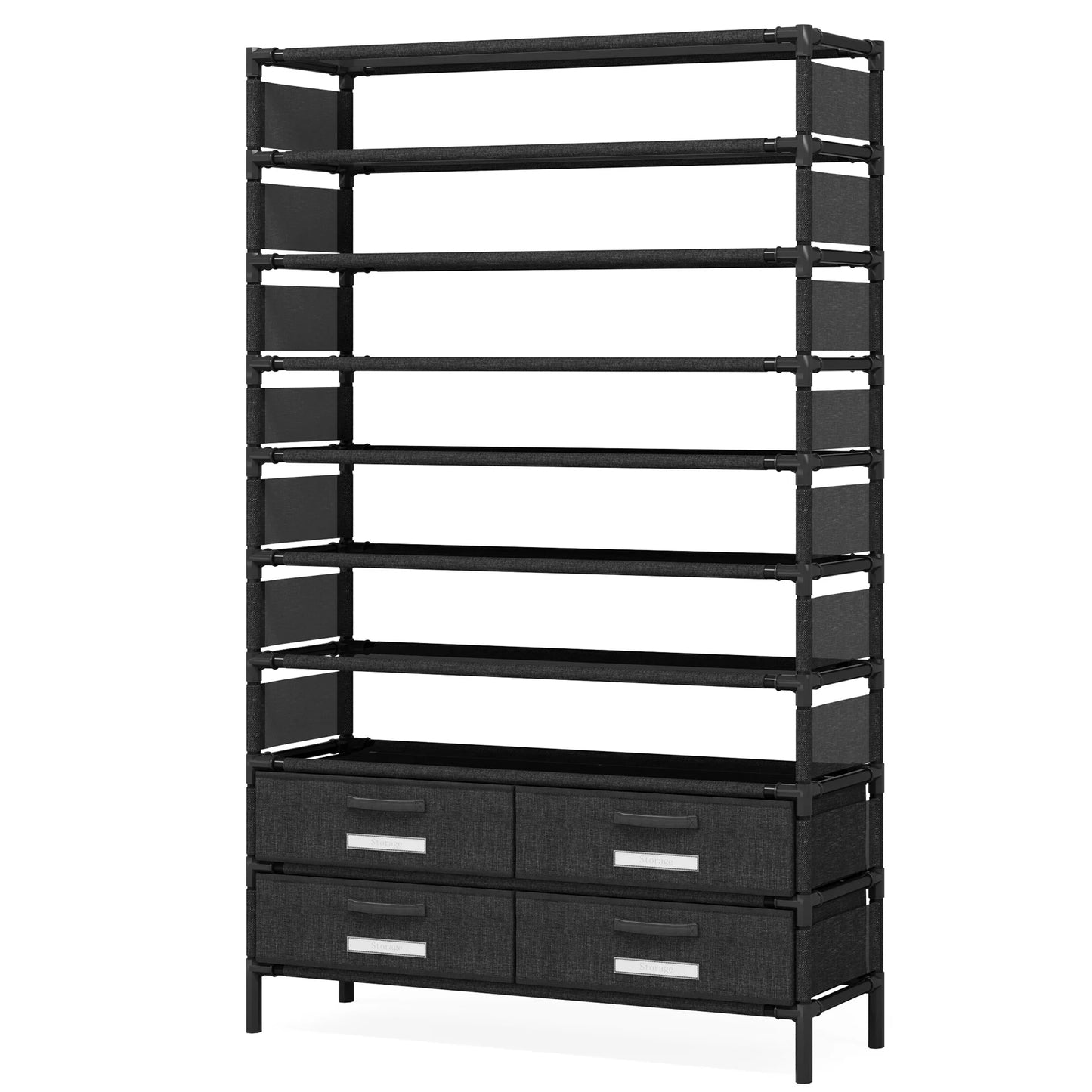 Tribesigns 10 Tier Shoe Rack Organizer with Bins Drawers