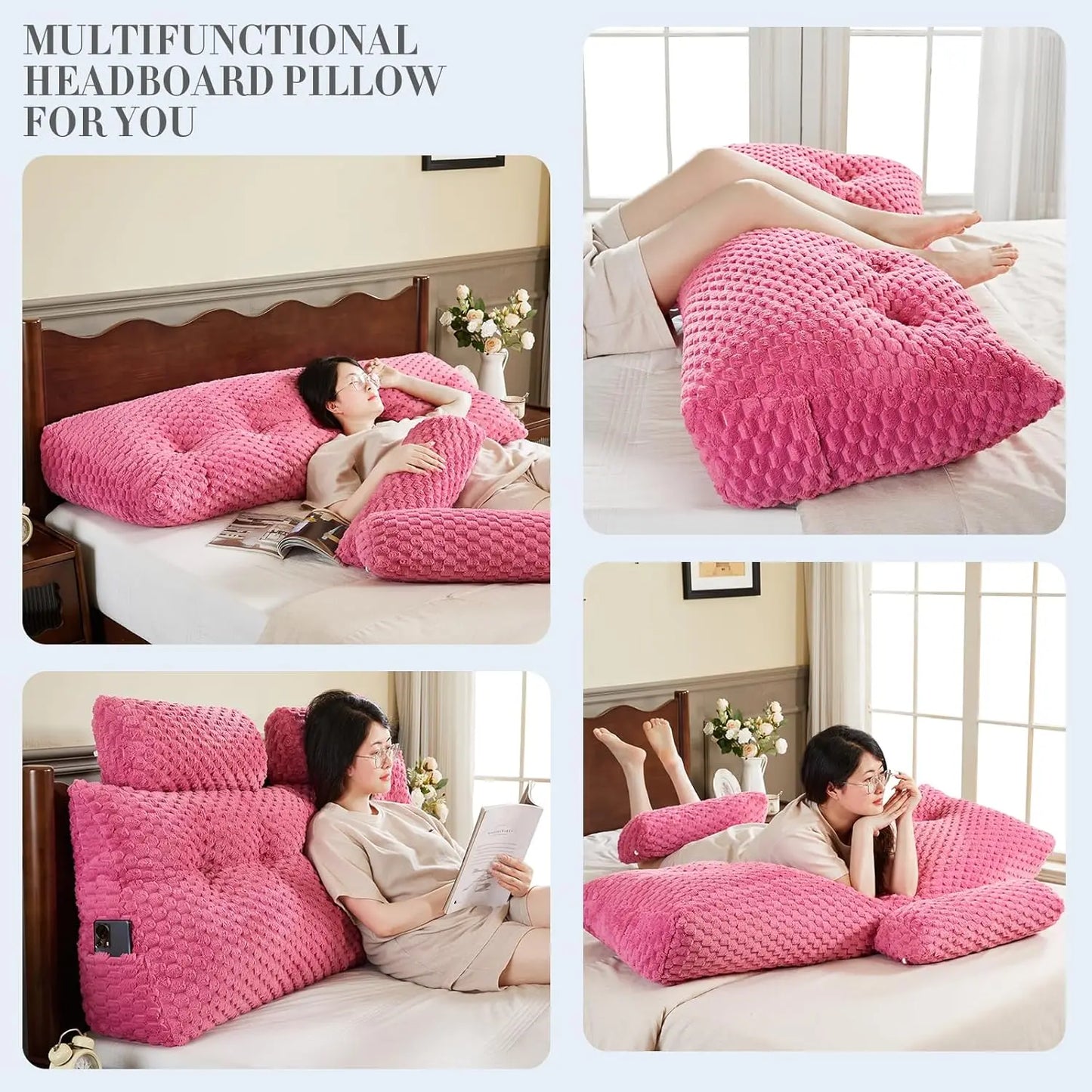 Sichuan Wedge Headboard Pillow for Neck Roll Bolster