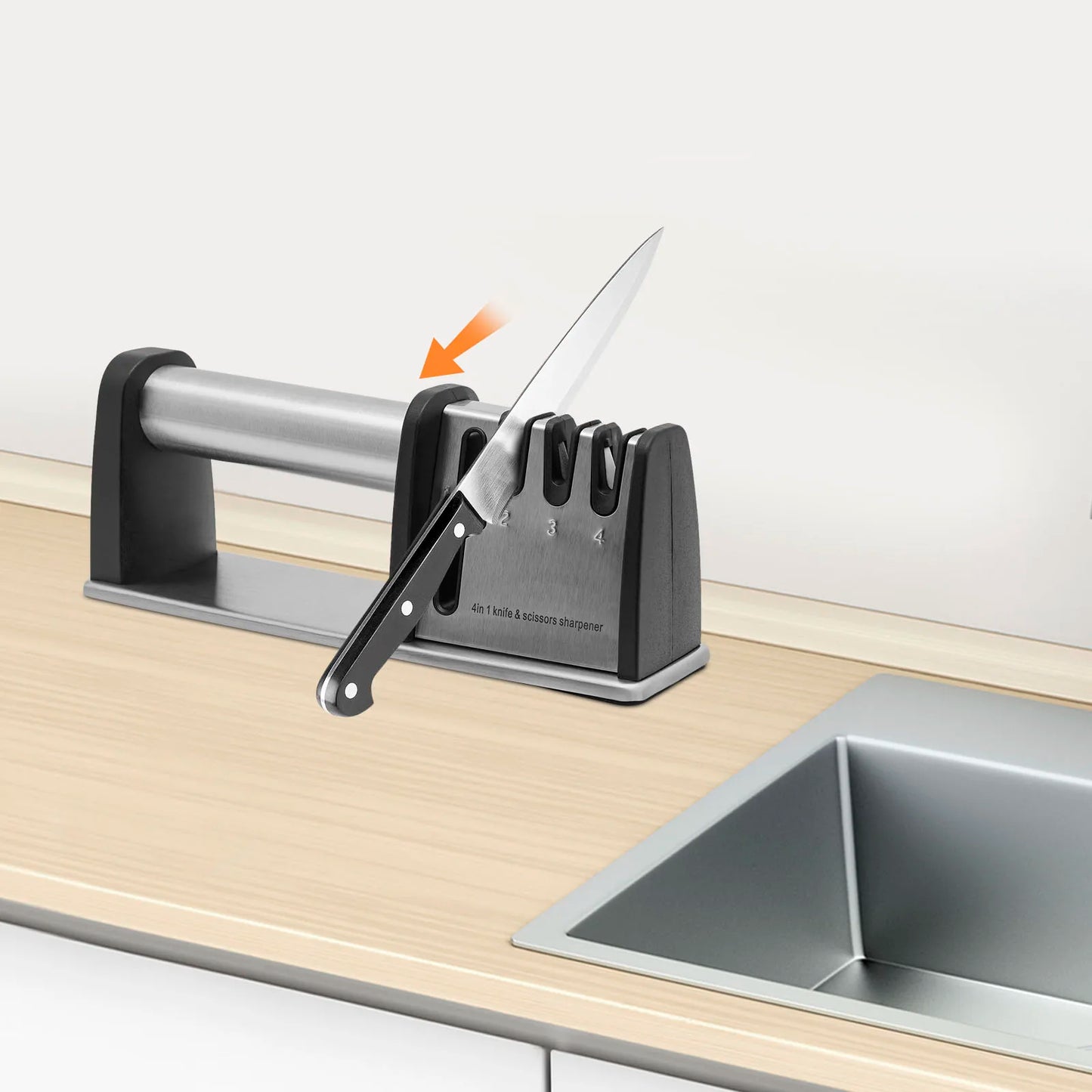 4-in-1 Electric Knife Sharpener for Effortless Kitchen Precision