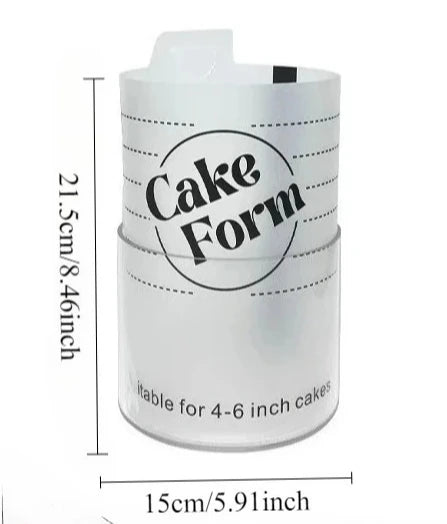 Adjustable Round Acrylic Cake Ring Mold for Baking and Decorating