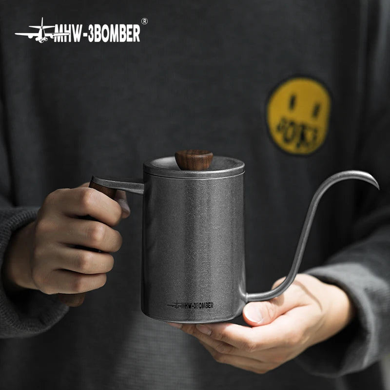 Stainless Steel Gooseneck Pour Over Coffee Kettle For Baristas