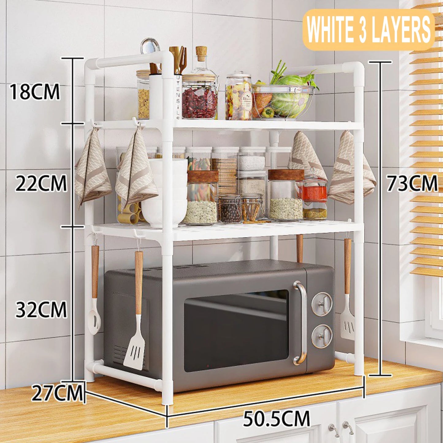 Microwave Shelf Kitchen Storage Rack Multi Layer Organizer