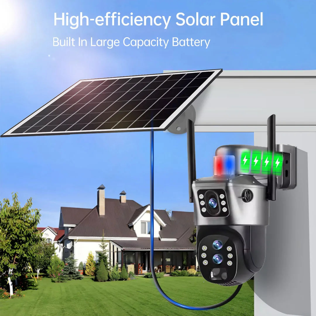 Solar Outdoor Surveillance Camera with 10X Digital Zoom and 4G
