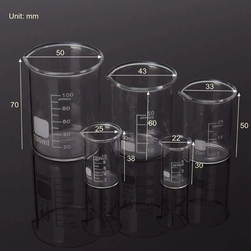 Borosilicate Glass Beakers for Precise Chemistry Measurements