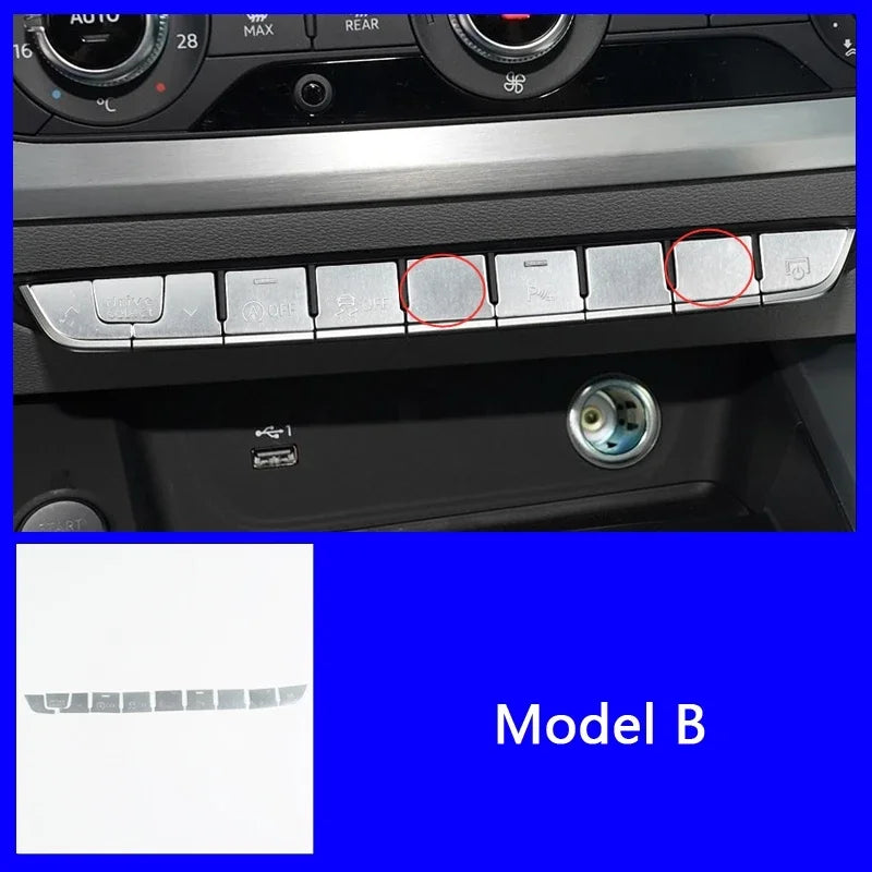 Audi A4 Q5 Console Multimedia Button Covers Decoration Stickers