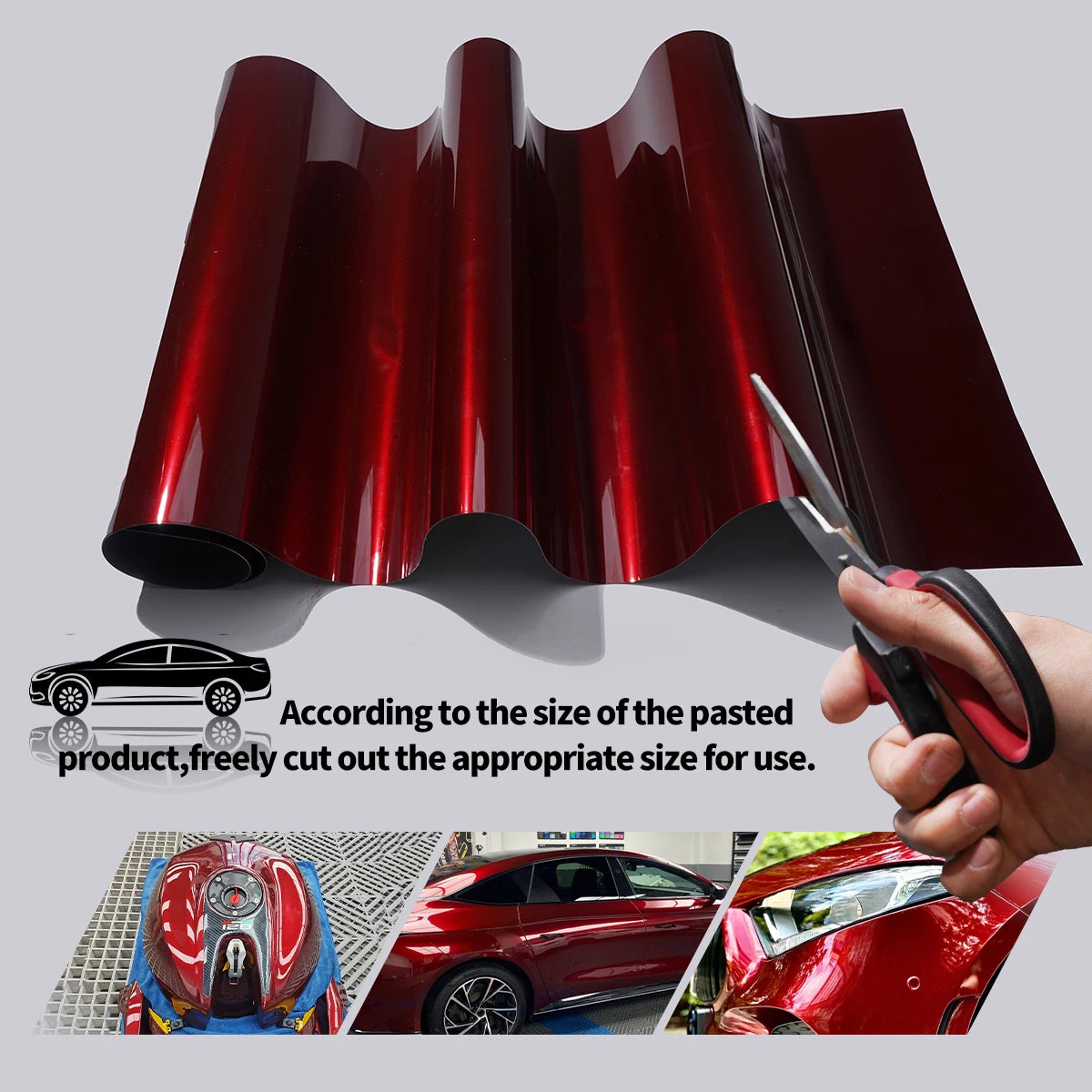 Liquid Metallic Dragon Blood Red Car Vinyl Wrap Film Scratch Resistant DIY Decor Stickers for Car and Motorcycle Wrap