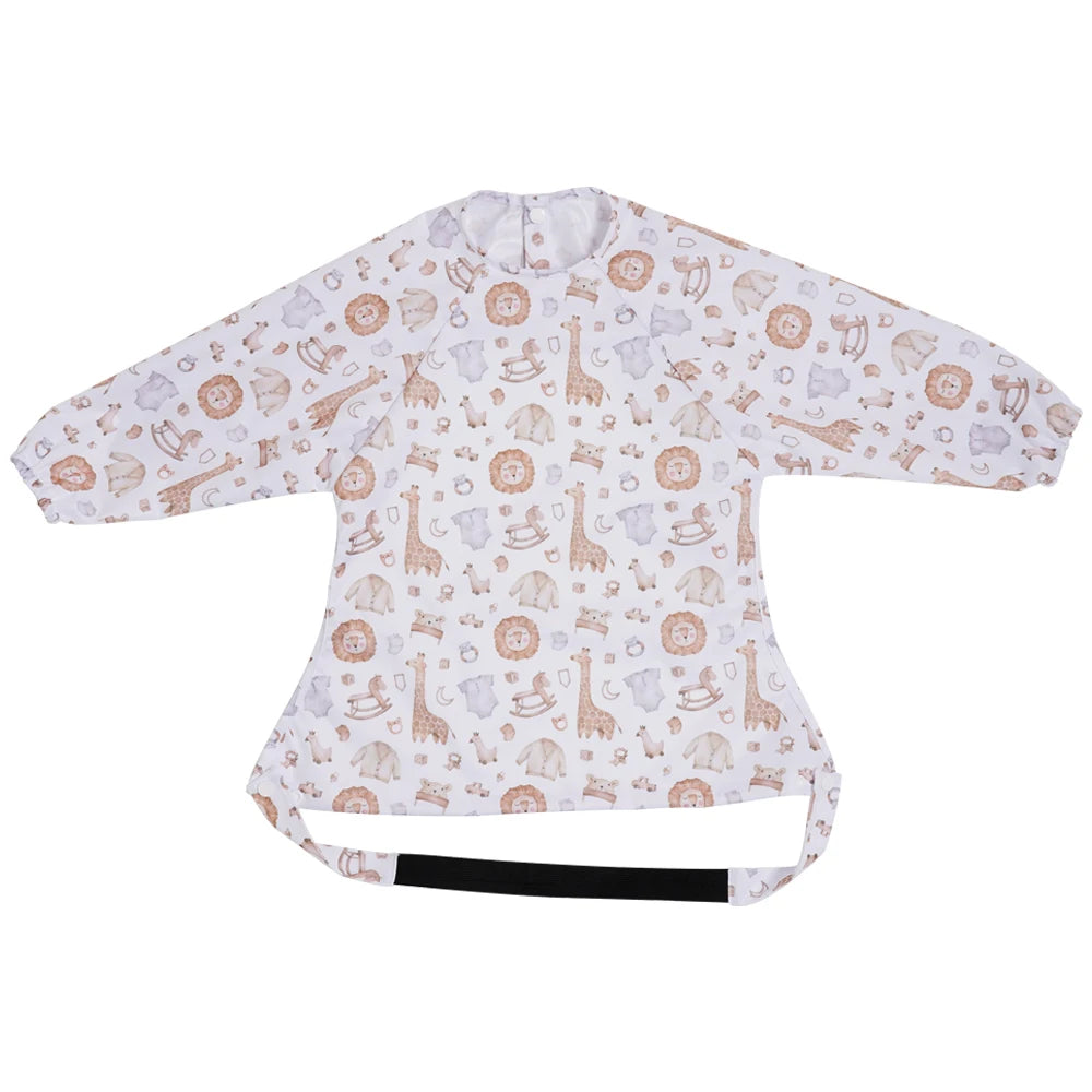 HappyFlute Waterproof Baby Feeding Bib with Snap Button Design