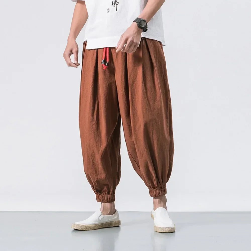 Trendy Men Harem Pants Casual Loose Jogger Sweatpants