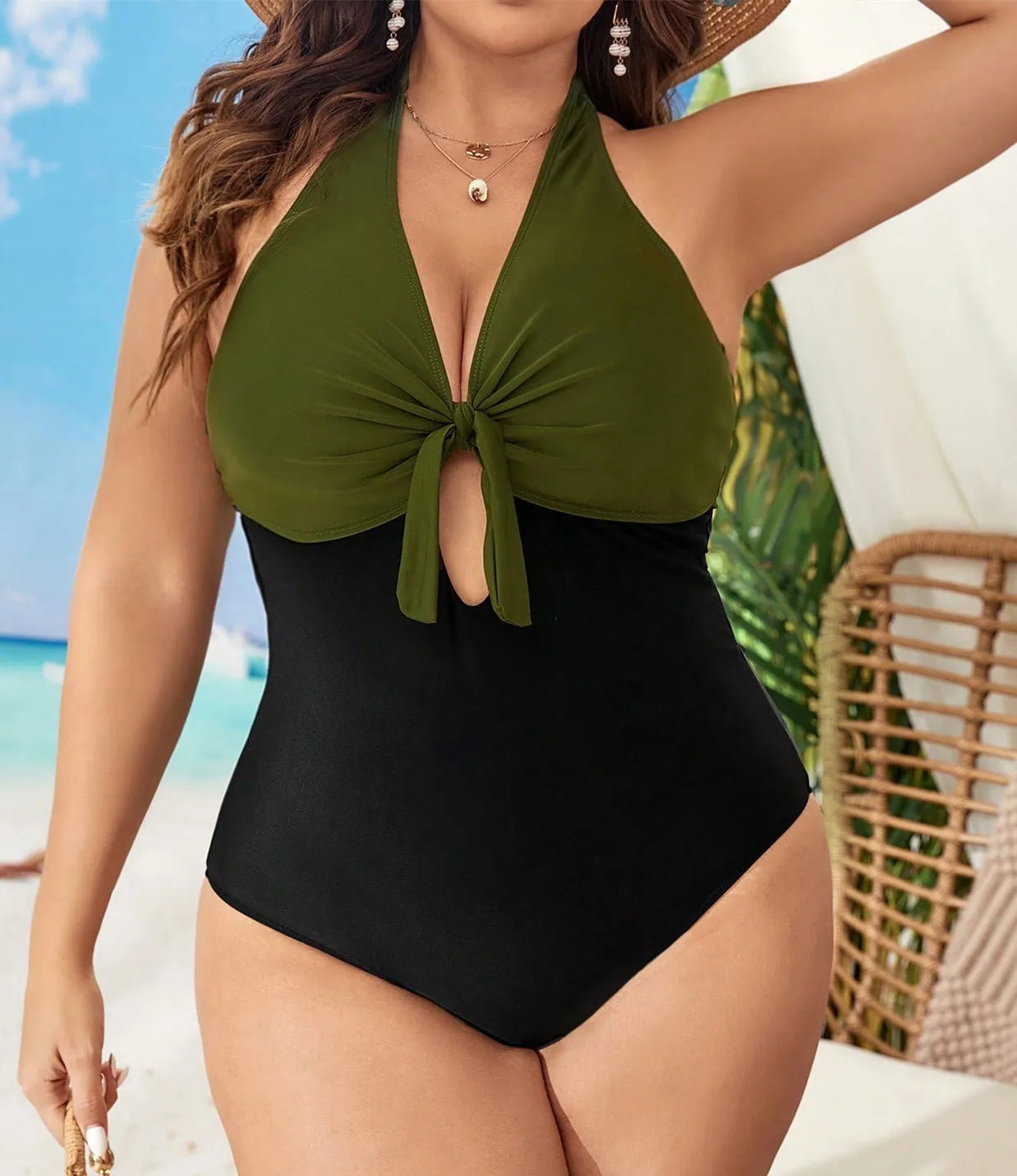 One Piece Plus Size Swimwear for Women with Tummy Control