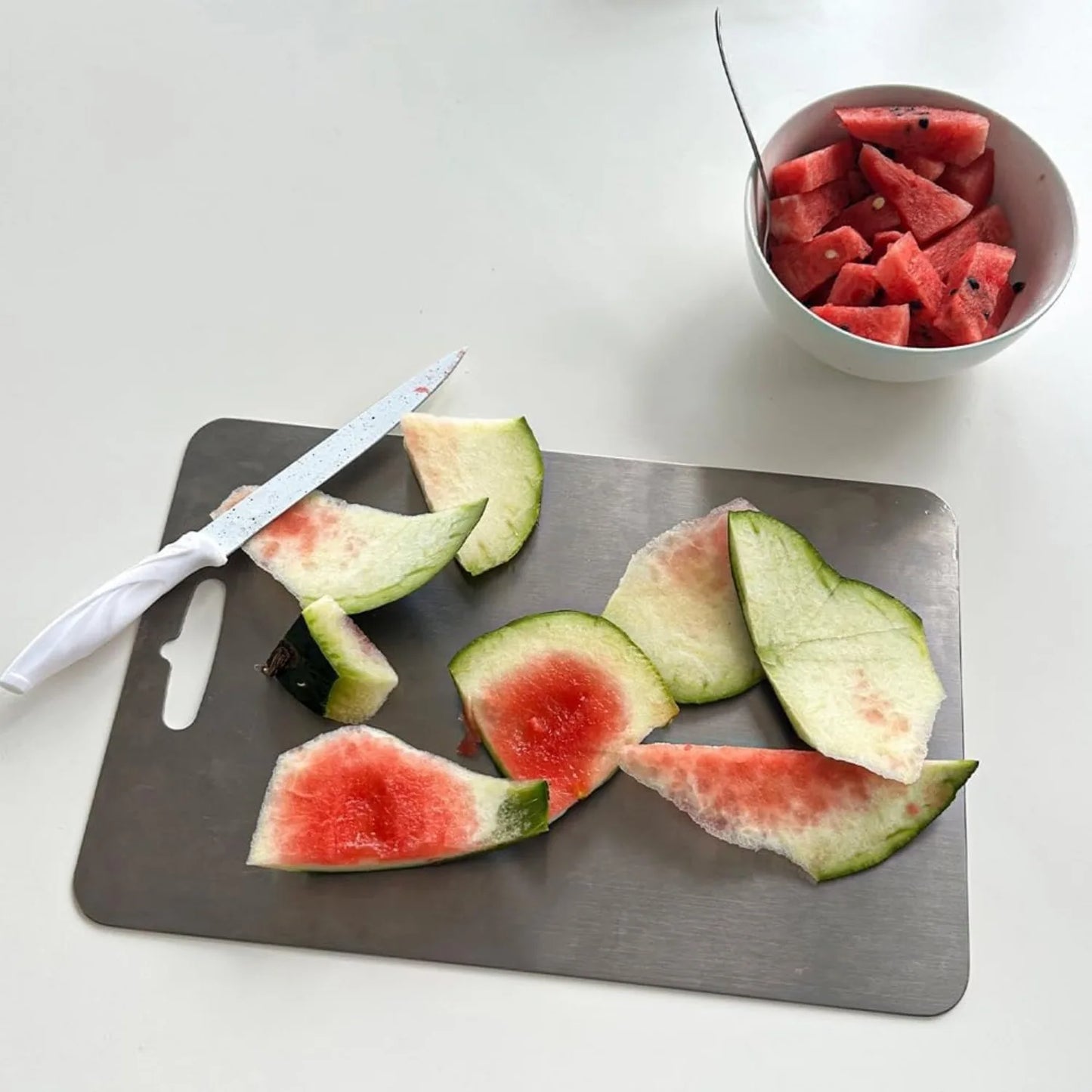 Hygienic Double-Sided Titanium Cutting Board for Kitchen Use