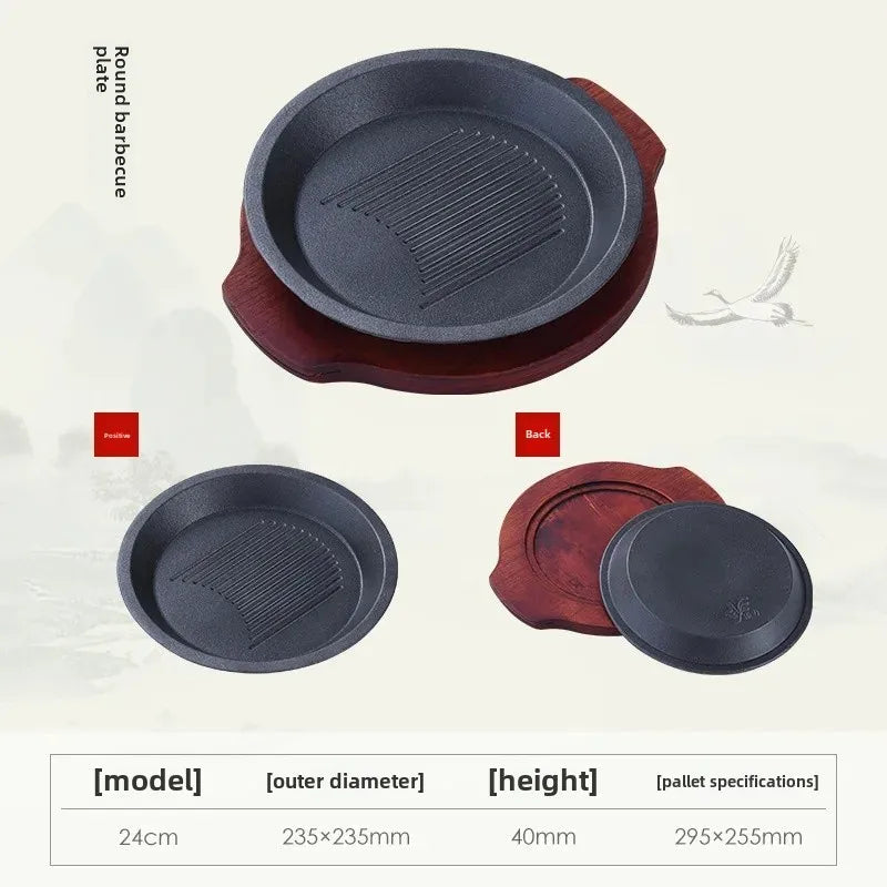 Commercial Grade Non-Stick Iron Pan for BBQ and Grilling