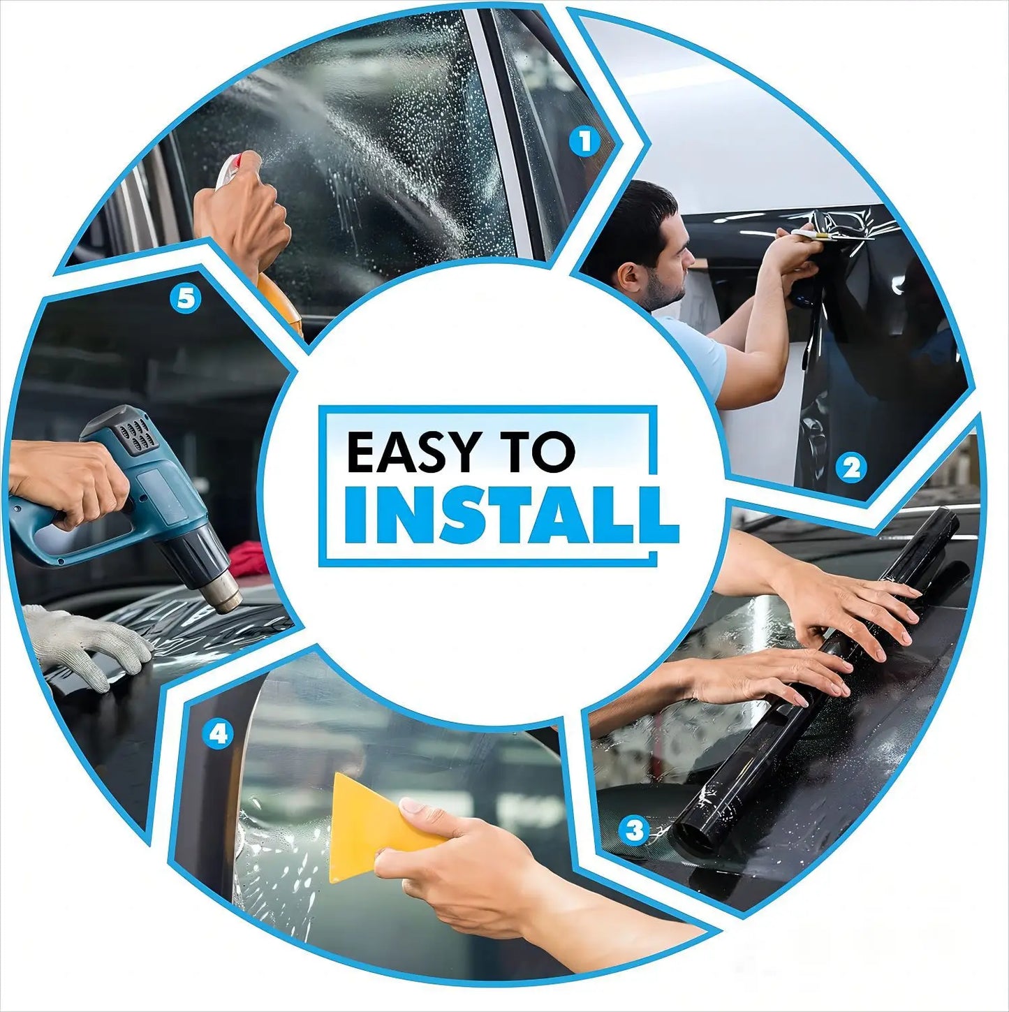 50cmx3/10m Car Window Tint Film Privacy Vinyl Foils Sunshade Stickers Windows Cover Protector Glass UV Sun For Cars Solar Shade