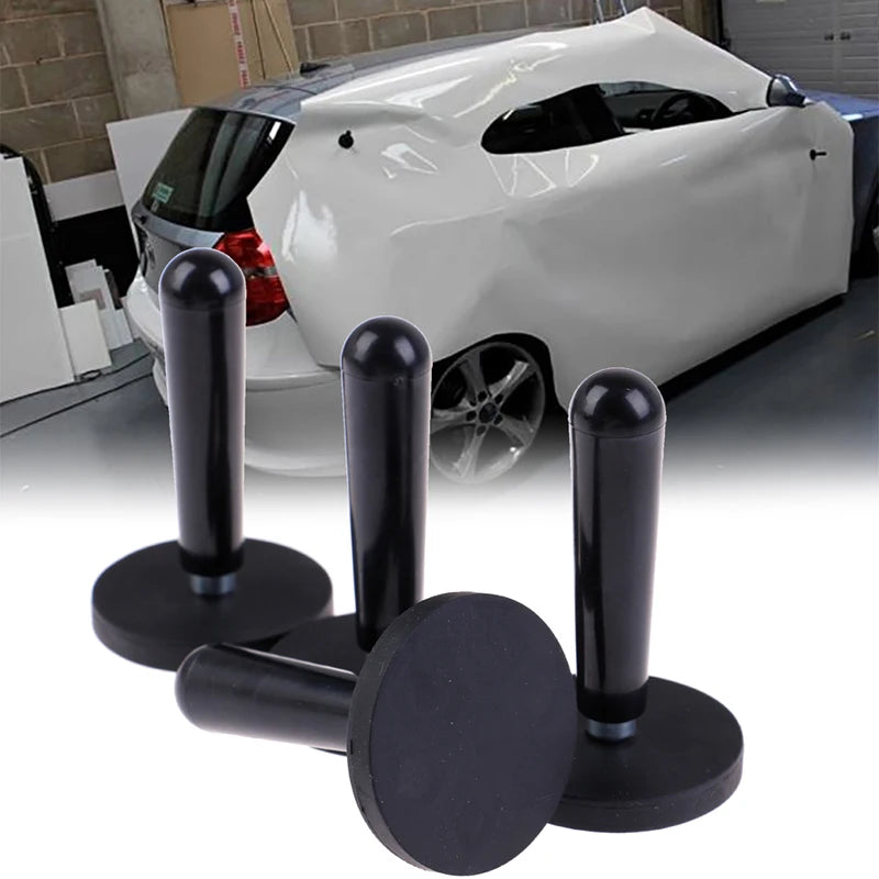 4 Pieces Vinyl Wrap Car Magnet Holder Fixer Carbon Fiber Film Wrapping Strong Gripper Magnetic Holder Car Sticker Styling Tool