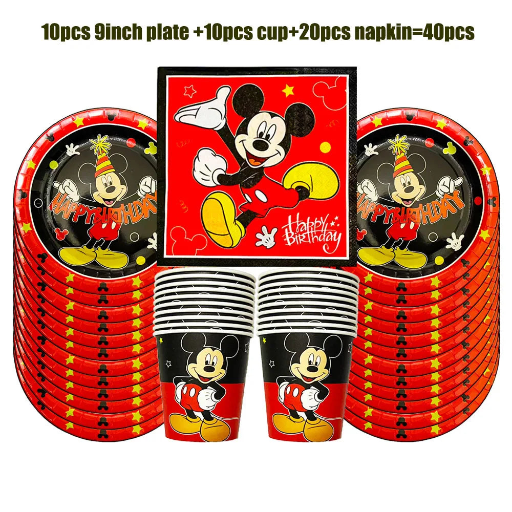 Mickey Mouse Birthday Party Supplies Set for Boys Celebrations