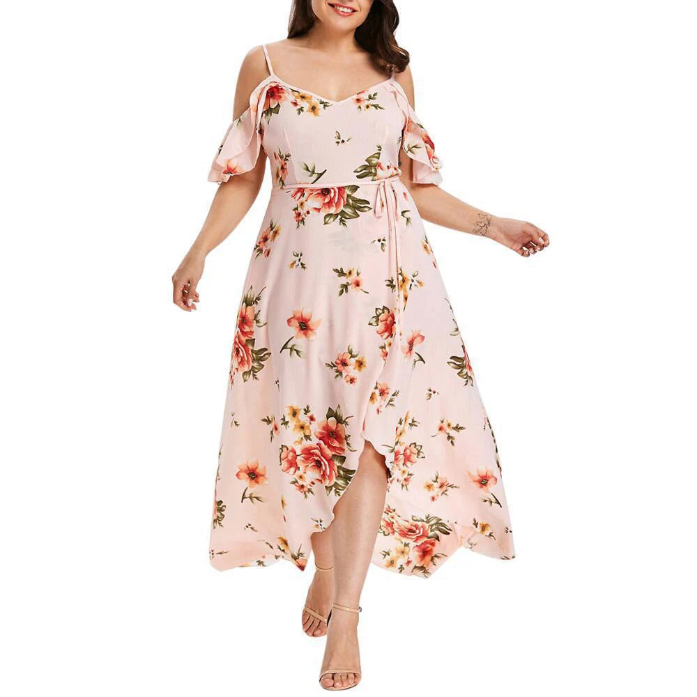 Casual Summer Flower Print Dress for Women