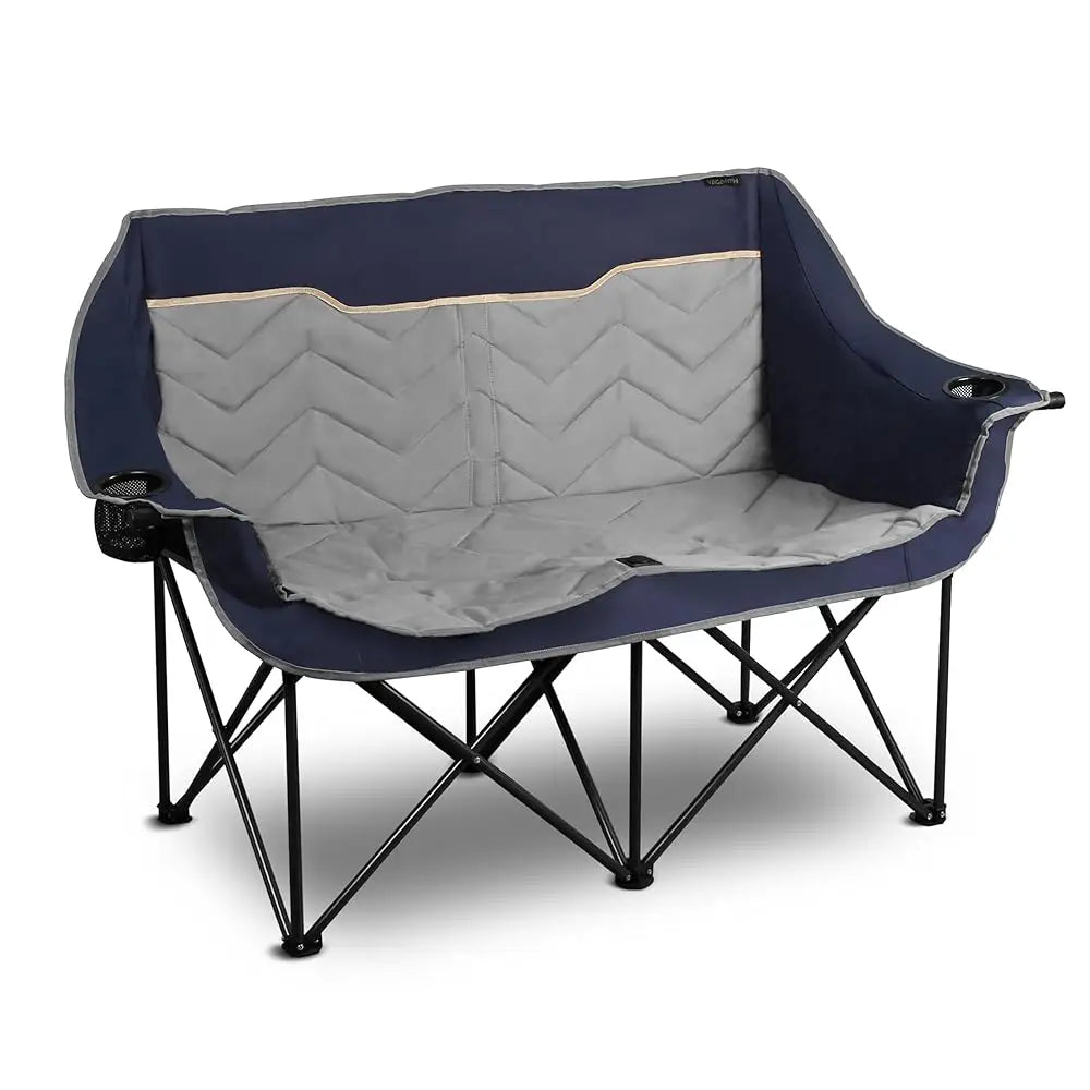 Hign-concerned Double Camping Chair Loveseat Cup Holders