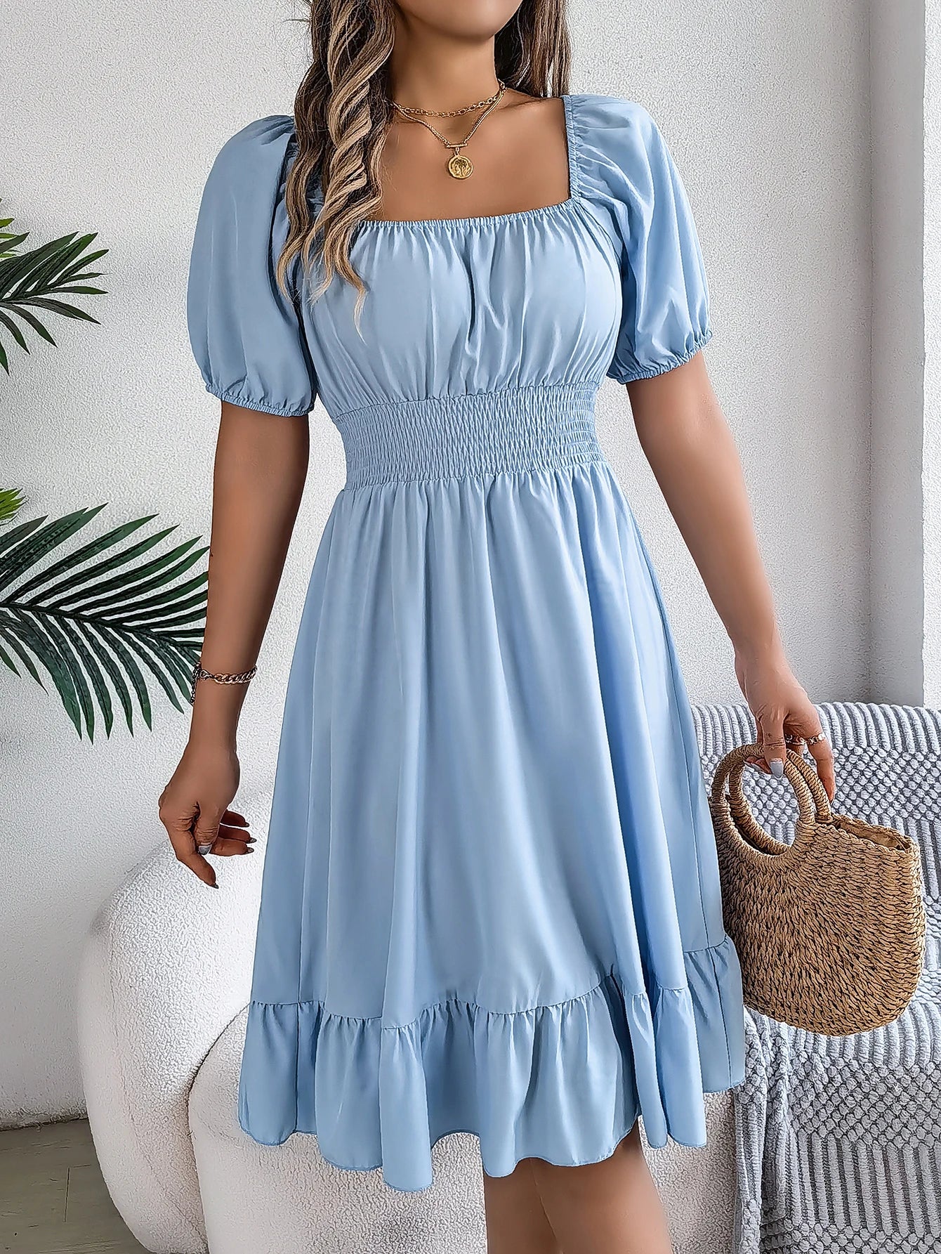 LUSMAYCN Elegant Spring And Summer High Waisted Dresses
