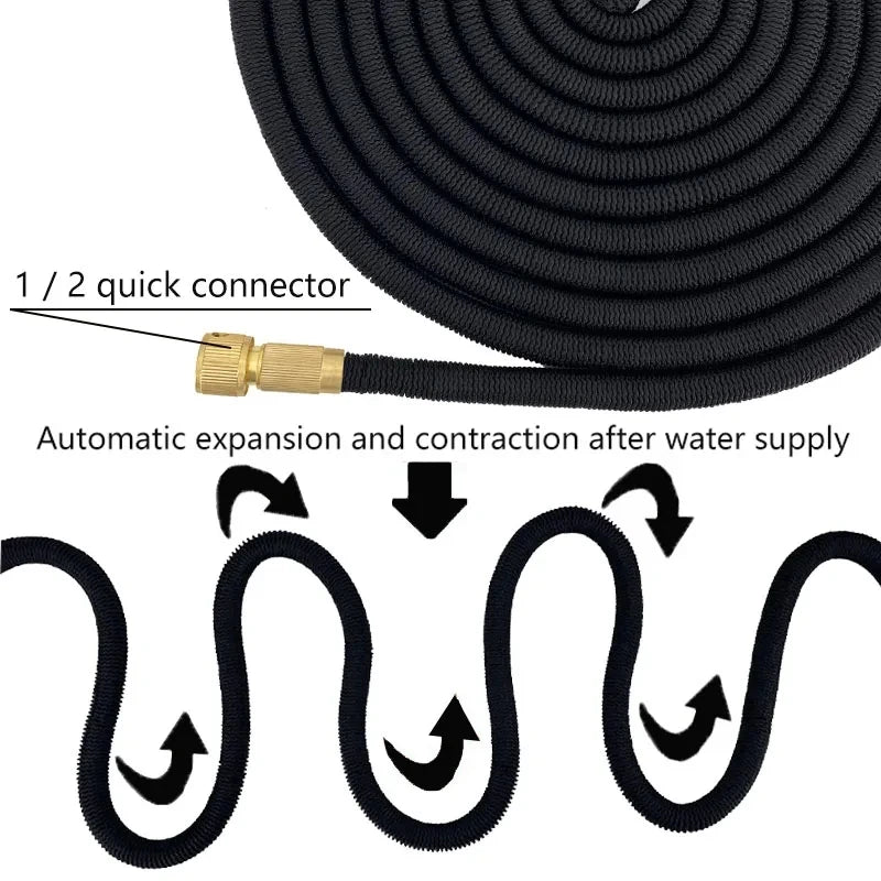 New Expandable Magic Hose High Pressure Car Wash Hose With Spray Gun Set Garden Watering Irrigation Tool