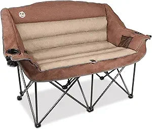Heavy Duty Folding Duo Chair With Cup Holders And Carry Bag