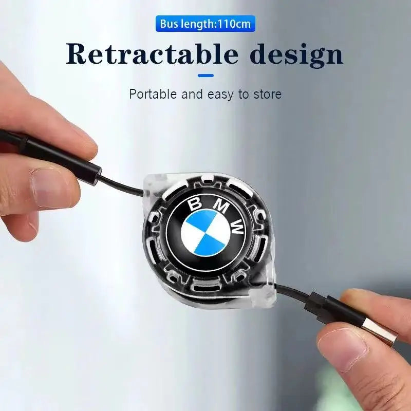 BMW 3 In 1 Fast Charger USB Data Cable Car Accessories