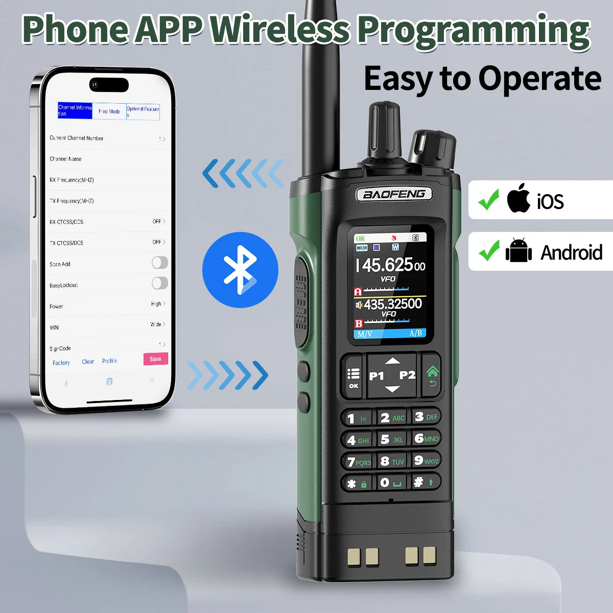 Baofeng UV32 10W Multi Band Walkie Talkie With GPS Tech