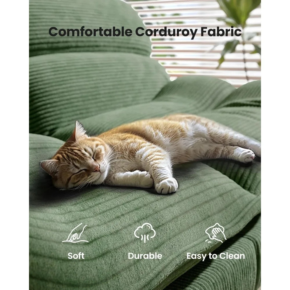 Guangbai Futon Sofa Bed Corduroy 2 In 1 Convertible Couch