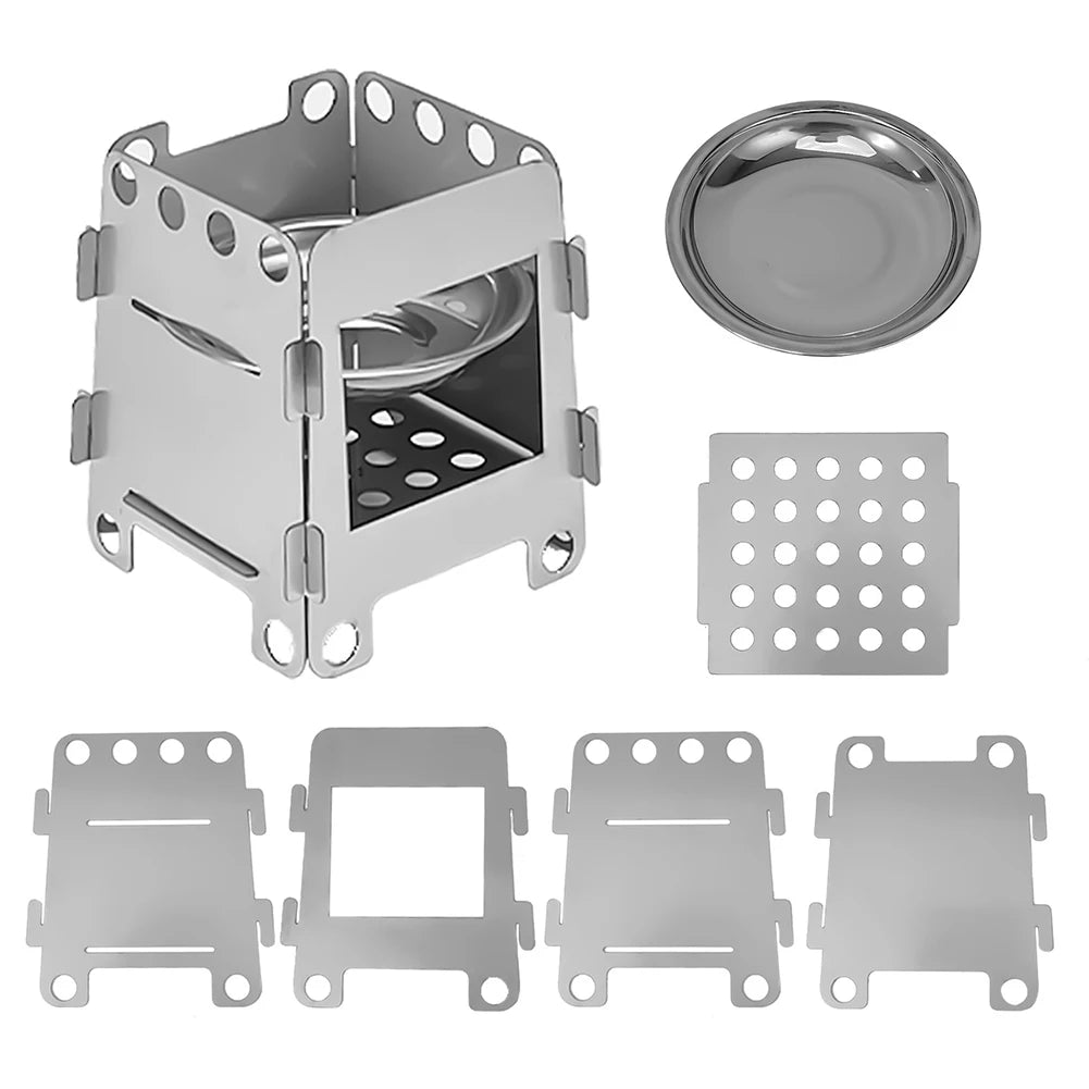 Lightweight Portable Firewood Stove For Outdoor Camping And Hiking
