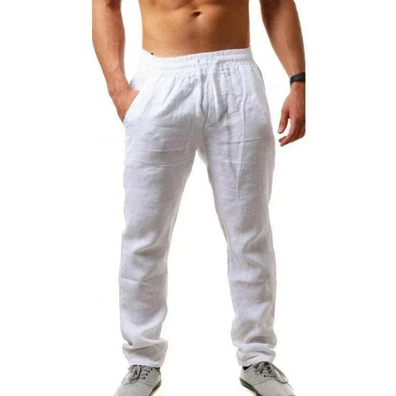 Men's Hip-Hop Wide Leg Pants with Drawstring for Summer Style
