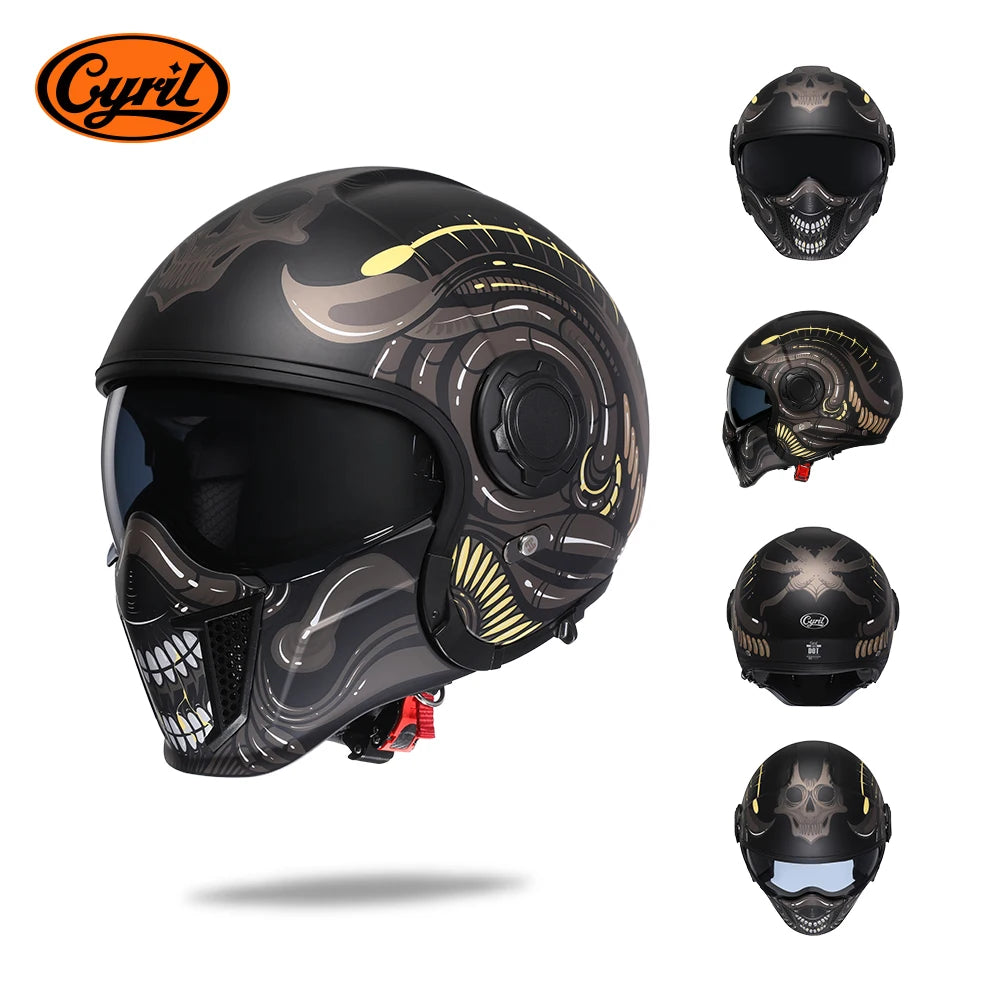 Cyril Modular Motorcycle Helmet DOT ECE Approved Full Face