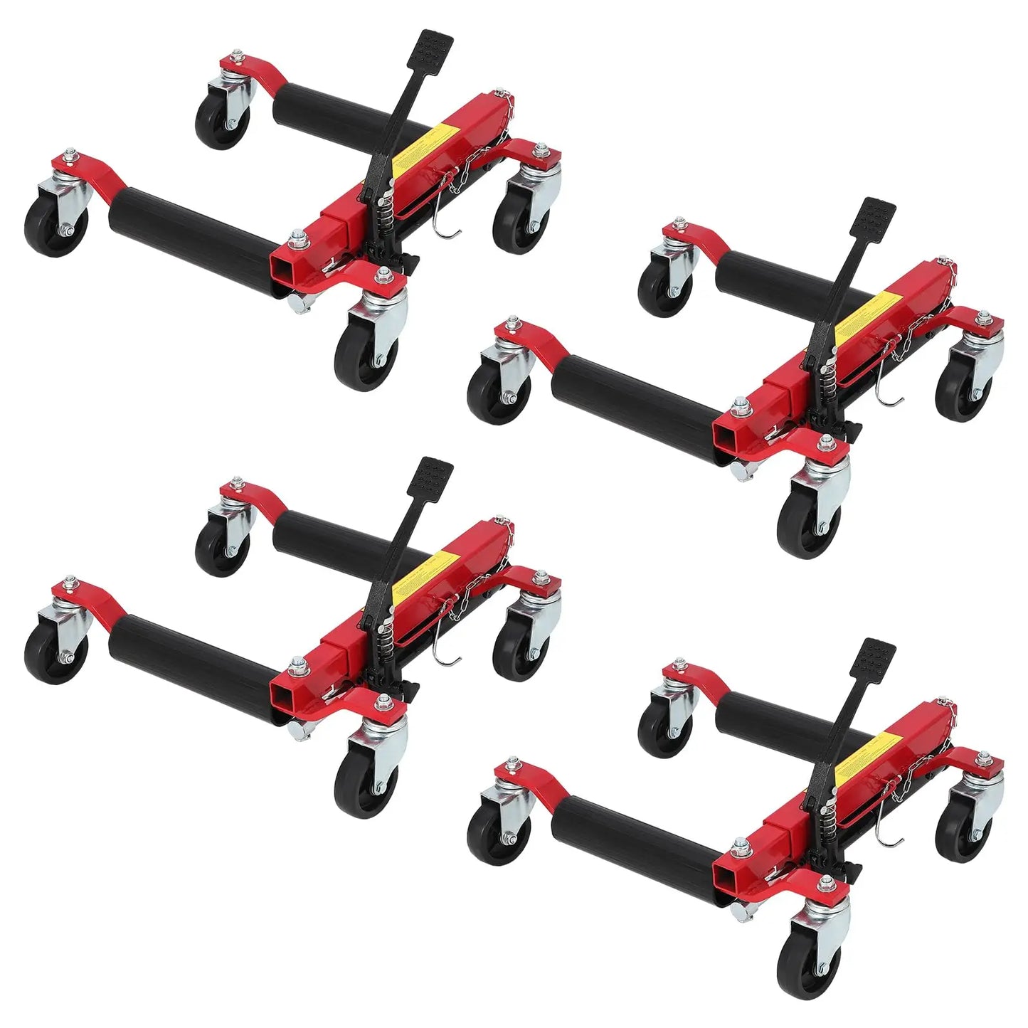 Car Wheel Dolly Jack Set 1500Lbs Hydraulic Non Slip Rollers