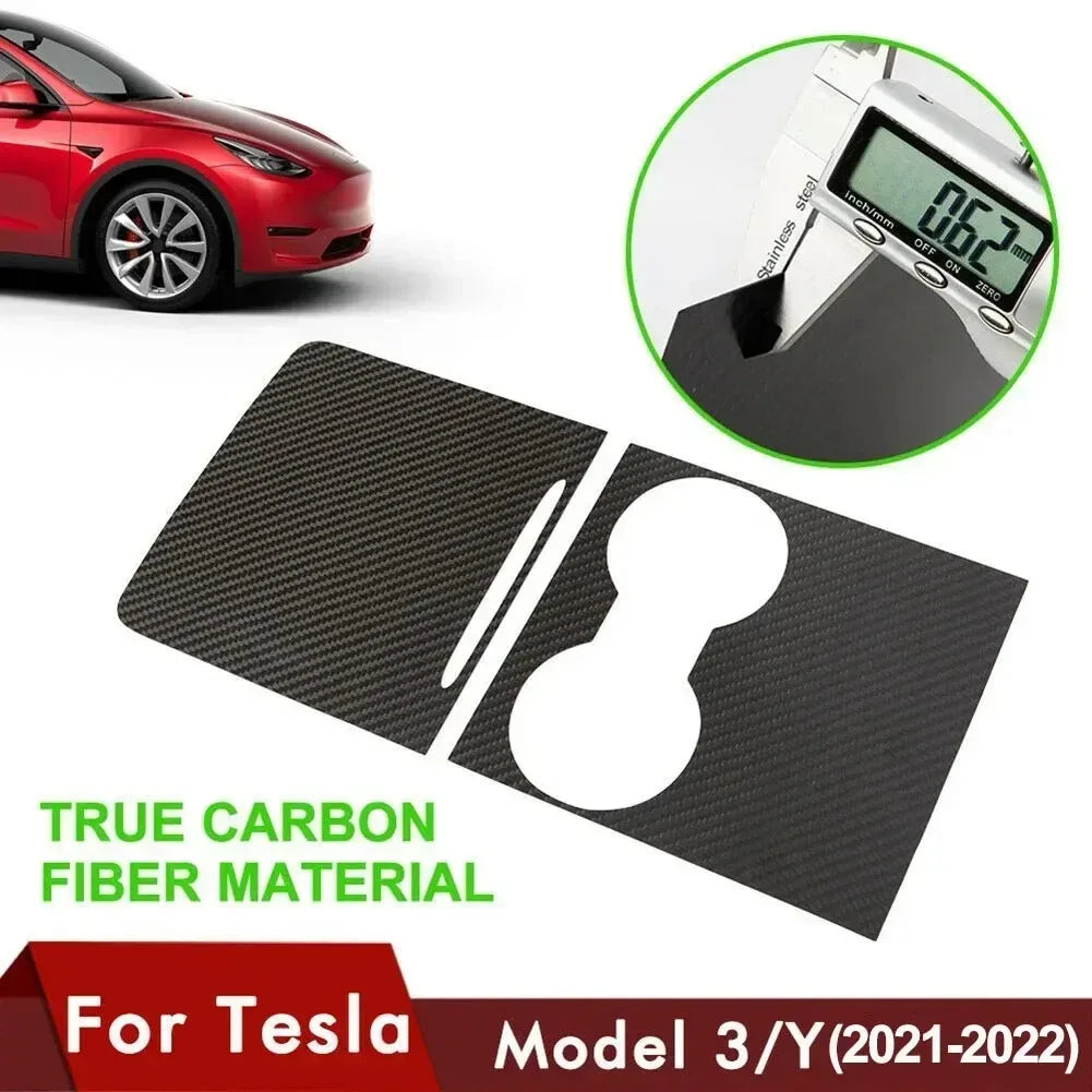 Carbon Fiber Center Console Cover For Tesla Model 3 Y