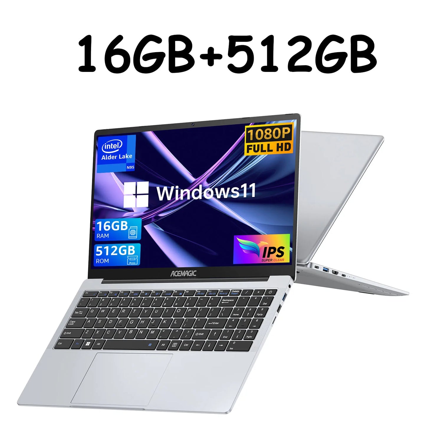 ACEMAGIC Ultra Slim Laptop with Intel Processor and 16GB RAM