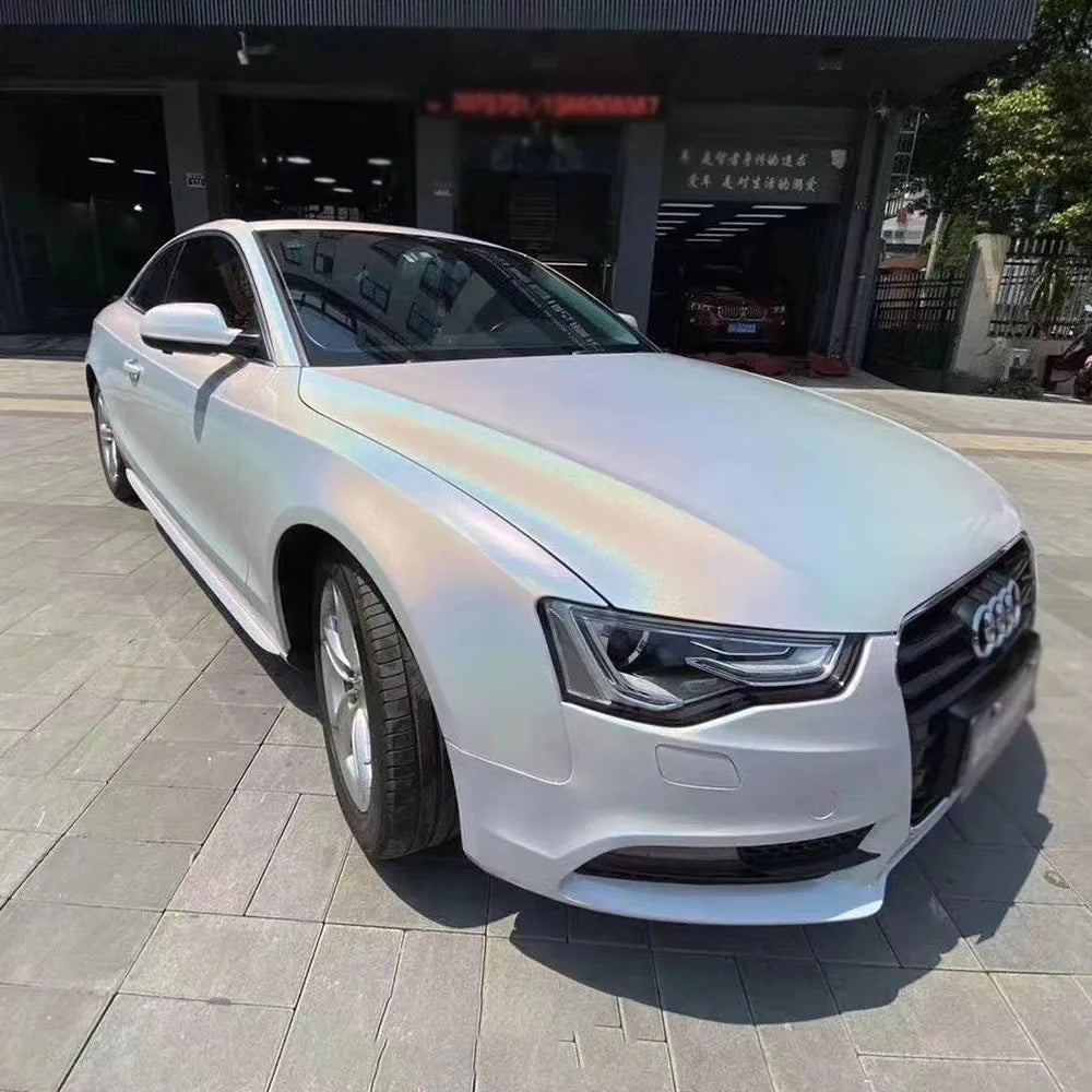 Wrapmaster Colorful Car Body Film Matte Laser White Chrome Vinyl Wrap 5M 10M 18M