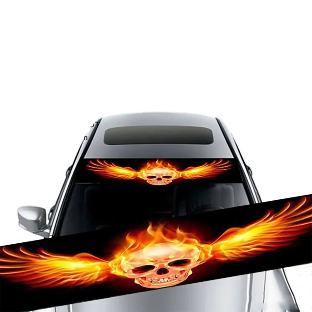 Car Sunshade Stickers Auto Front Windshield 3D Vinyl Film Rear Gear Decorative Decals