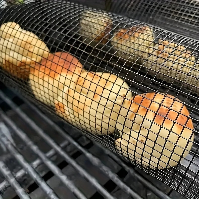 Round Barbecue Grate for Camping and Outdoor Cooking