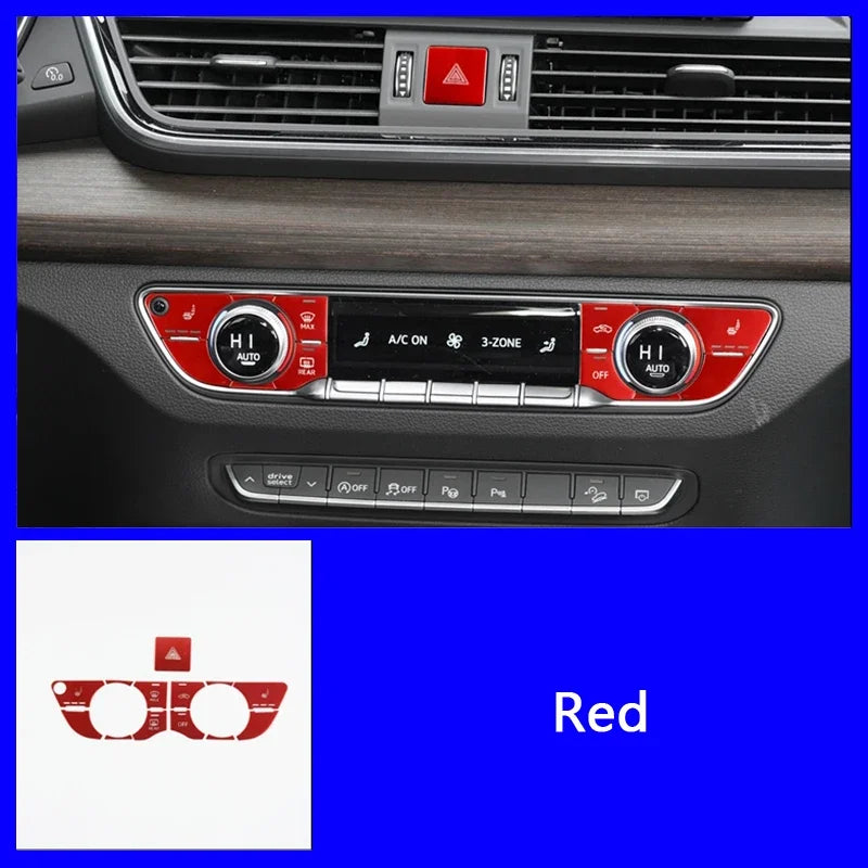 Audi A4 Q5 Console Multimedia Button Covers Decoration Stickers