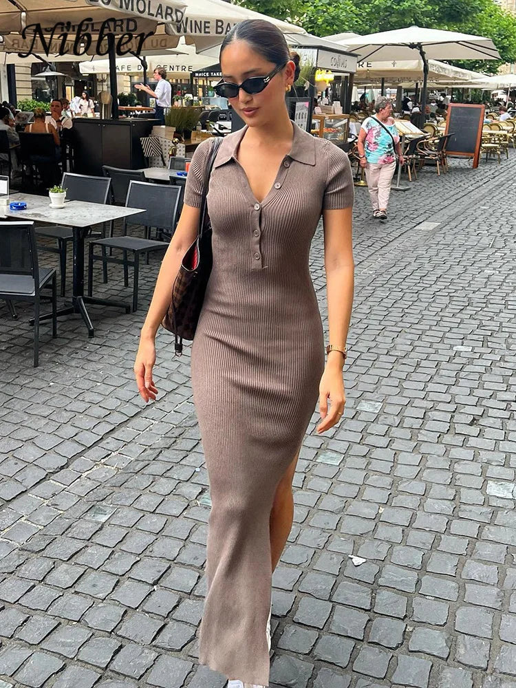 Nibber Elegant Maxi Dress for Women Summer Streetwear Party