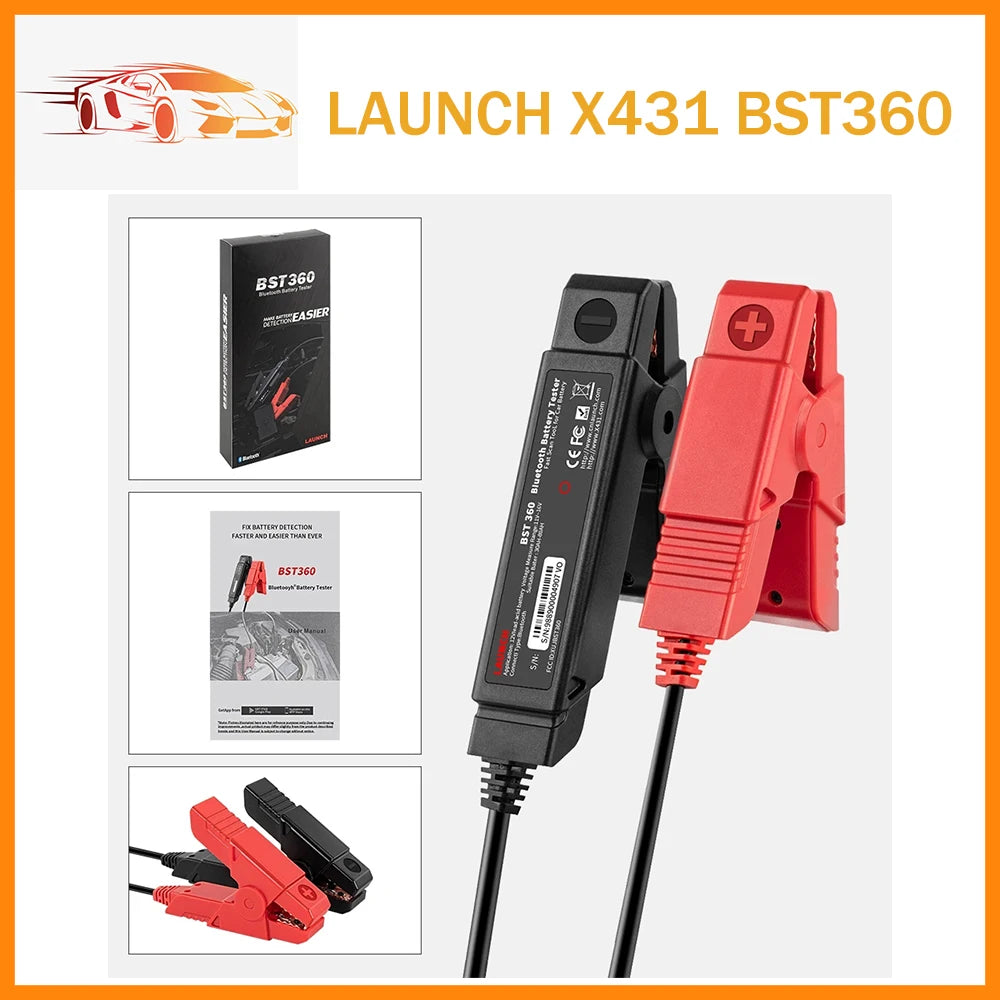 Launch X431 BST360 Battery Tester 12V 2000CCA Voltage Automotive Battery Analyzer Diagnostic Tool for Cars Free Update