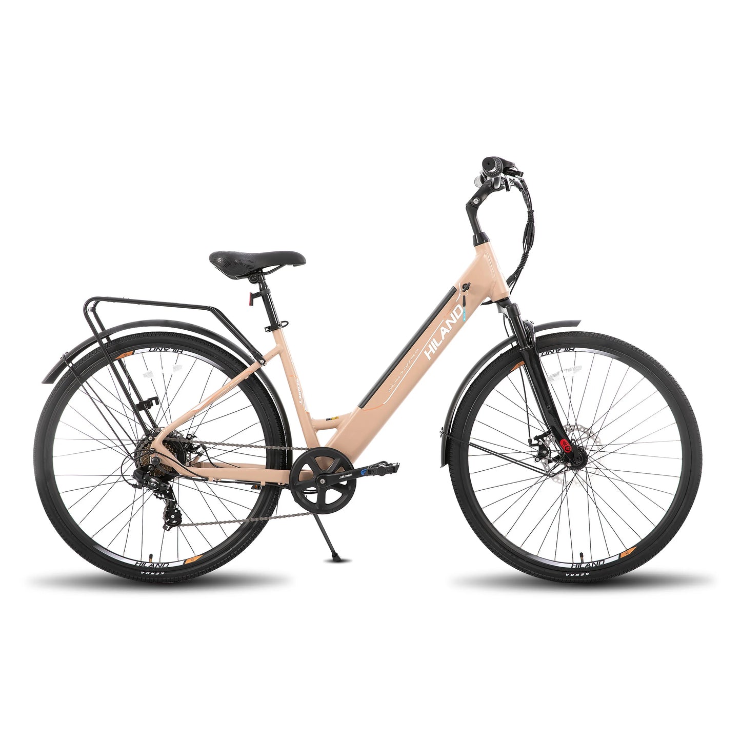 Hiland Electric Road Bike With Detachable Battery LCD