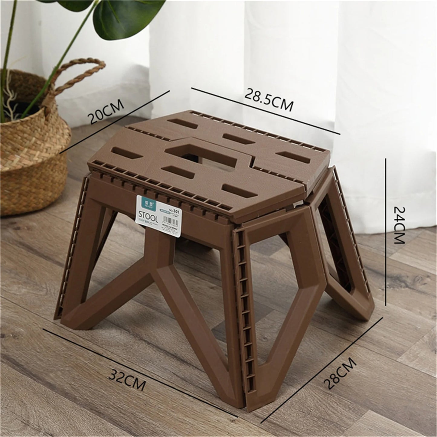 LELINDA Outdoor Folding Stool Portable Beach Chair Camping