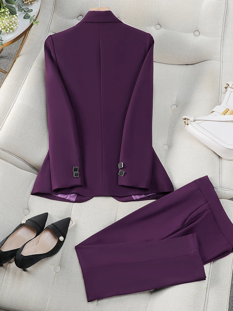 Elegant Women's Business Pant Suit for Office Wear